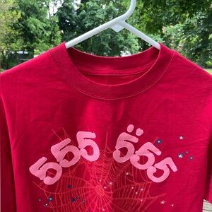 Red “Sp5der tee” Size M